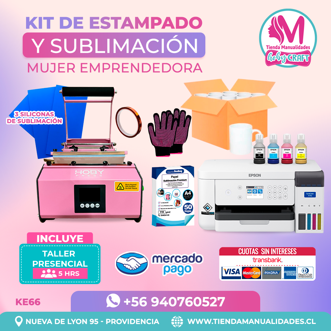KE66 Kit Estampadora de tazas doble HobyPress - Envío gratis