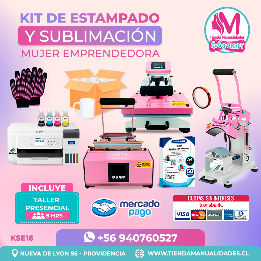 KSE16 Kit Sublimación y Estampado - Entrega Inmediata