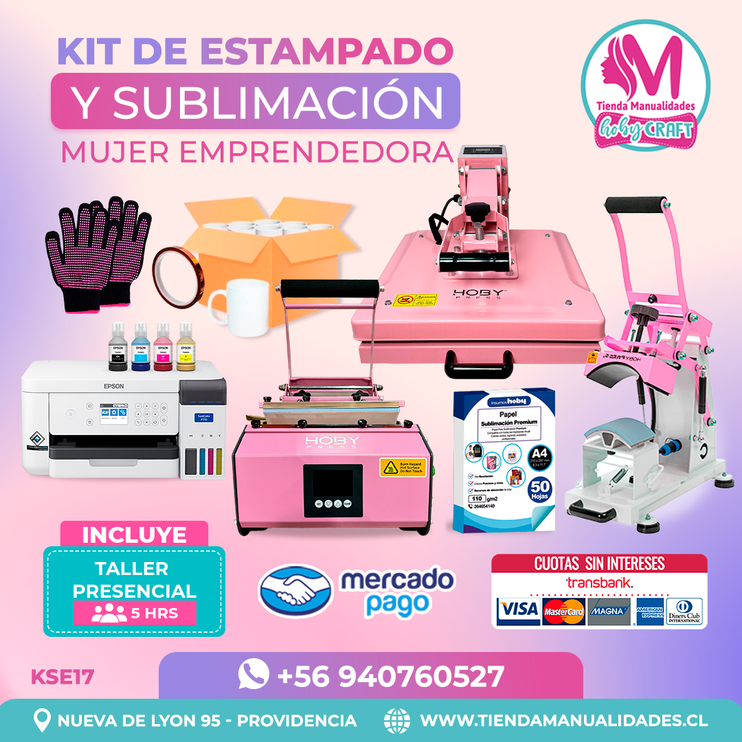 KSE17 Kit Sublimación y Estampado - Entrega Inmediata