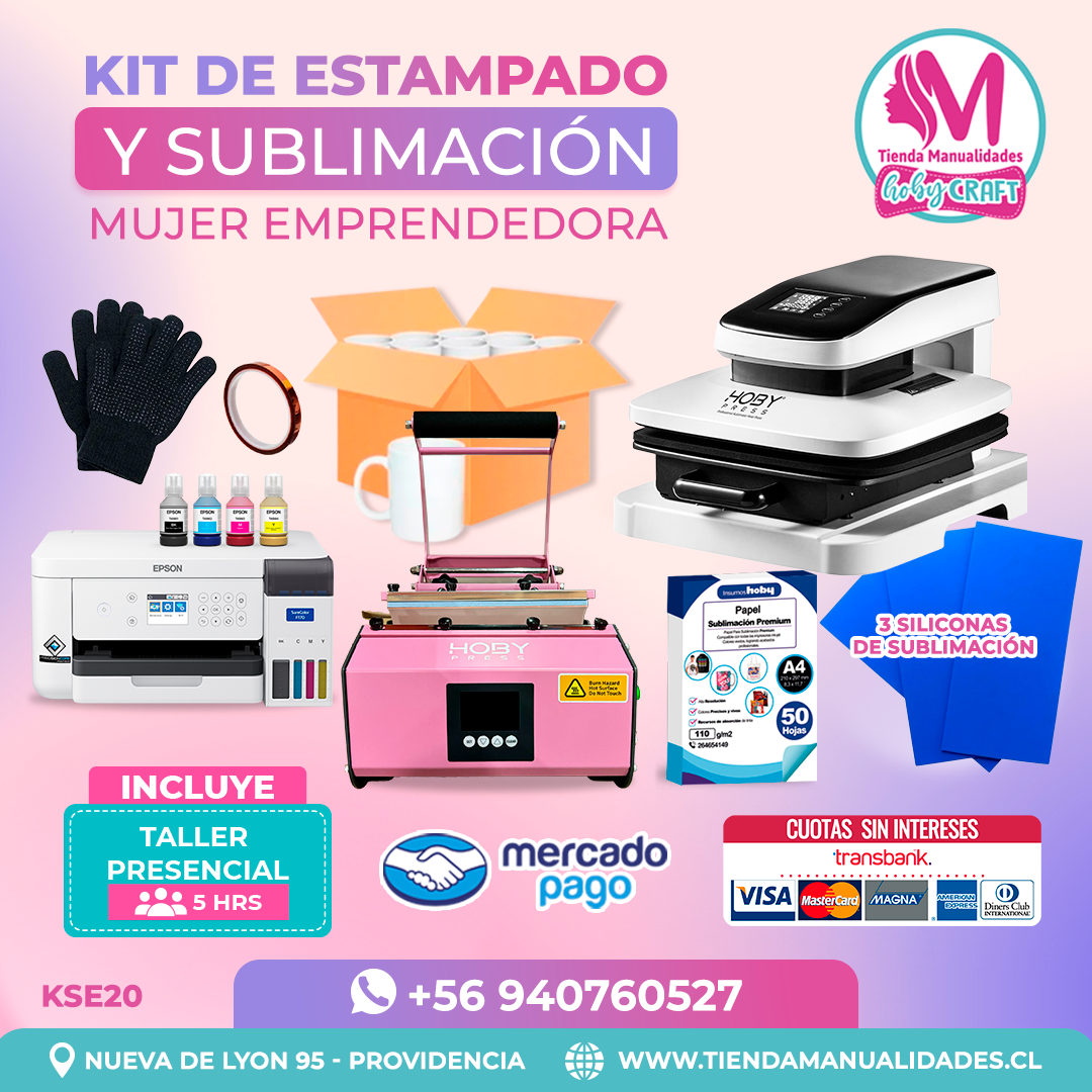 KSE20 Kit Sublimación y Estampado - Entrega Inmediata