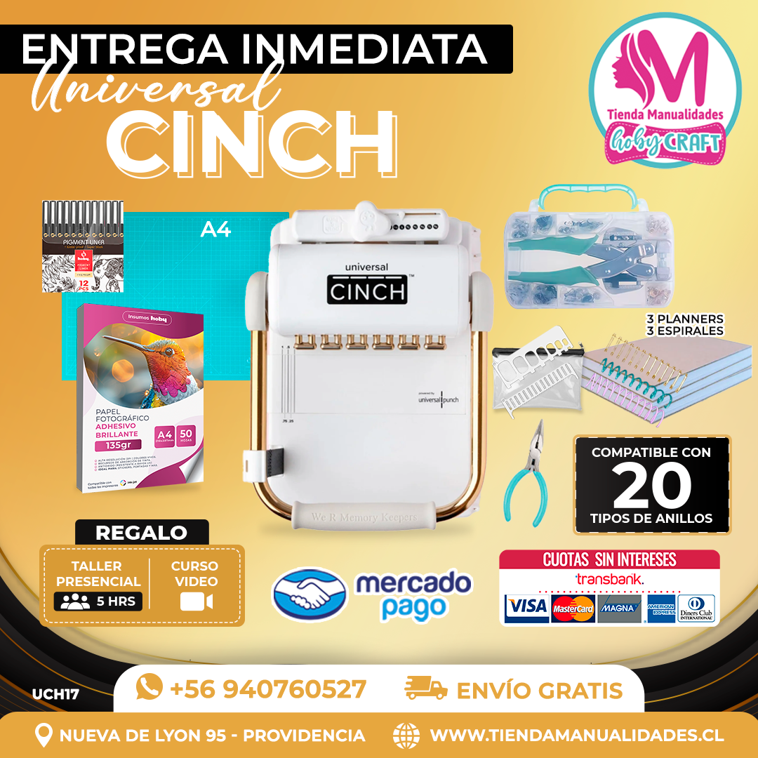UCH17 Encuadernadora Universal Cinch - Entrega Inmediata