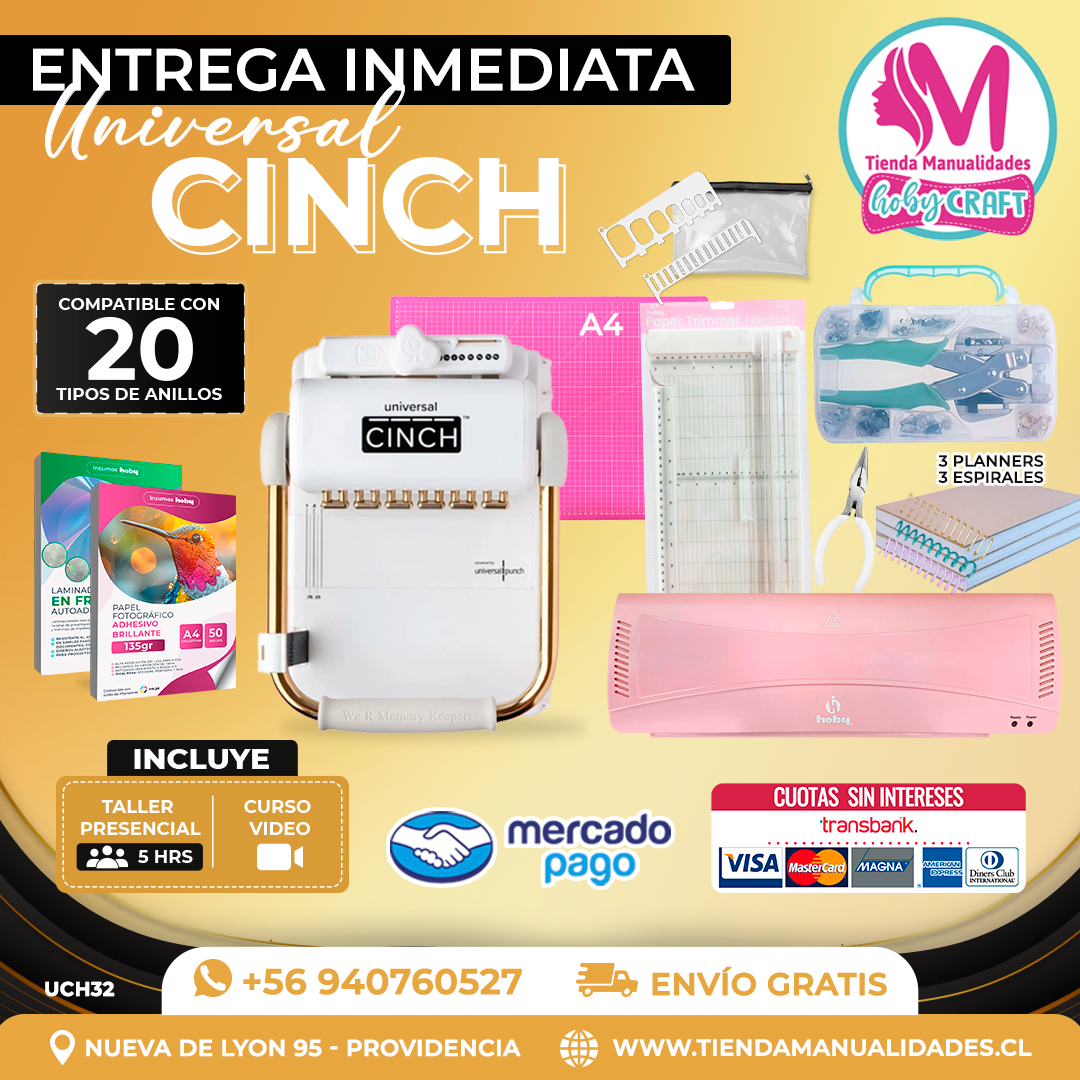 UCH32 Encuadernadora Universal Cinch - Entrega Inmediata