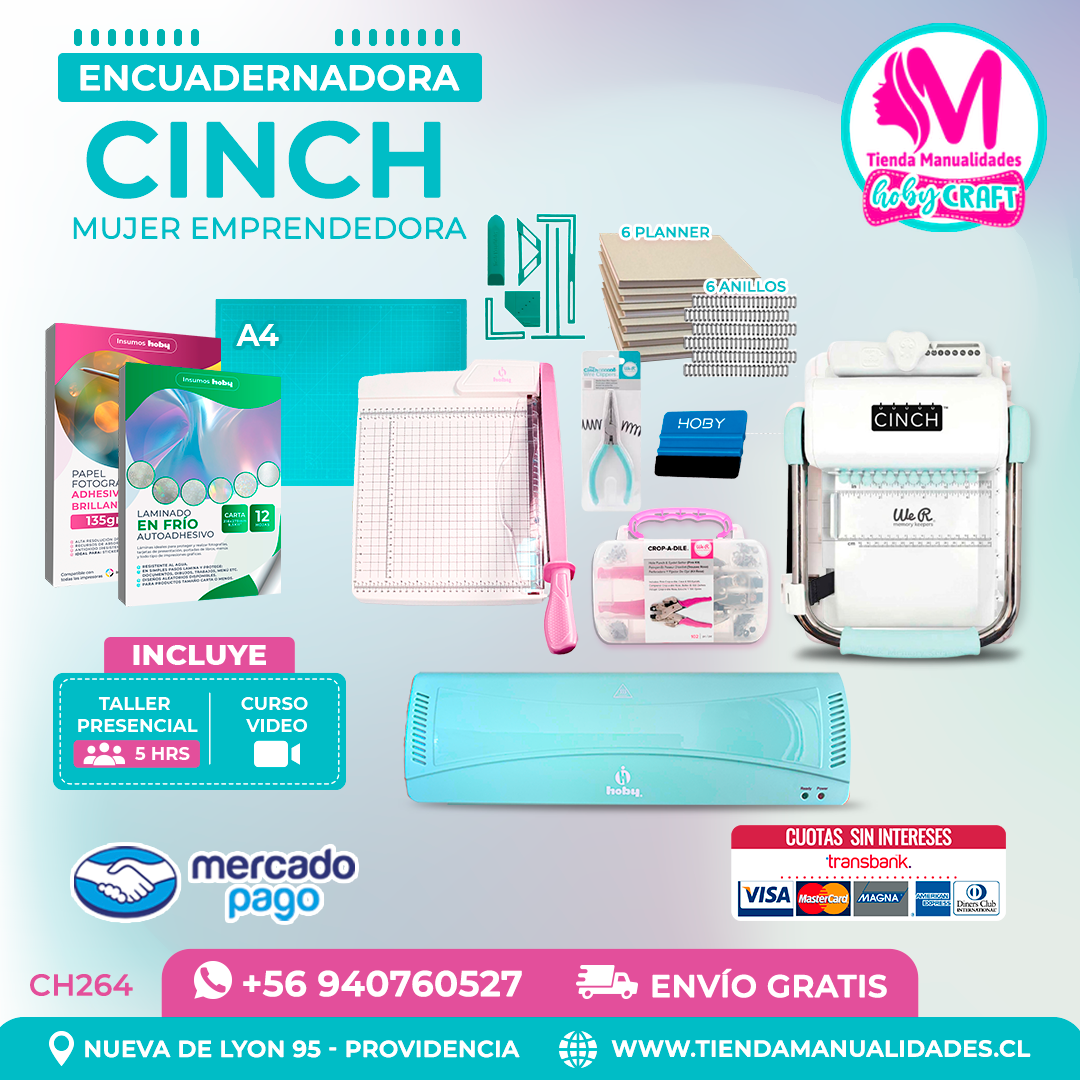 CH264 Cinch verde + Curso Video + Taller presencial - Envío Gratis - Entrega Inmediata